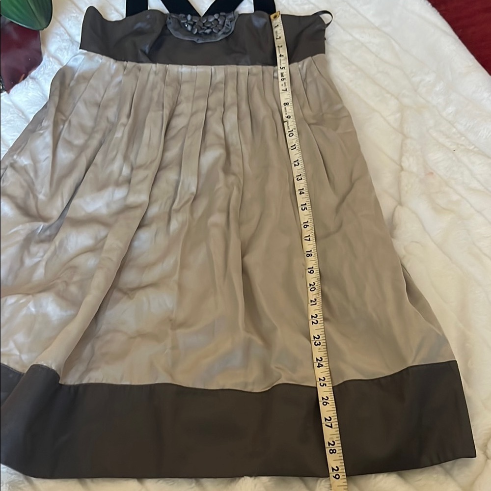 Club Monaco Satin Boho Cream Sundress Sleeveless Spaghetti Strap Cocktail - Picture 9 of 10